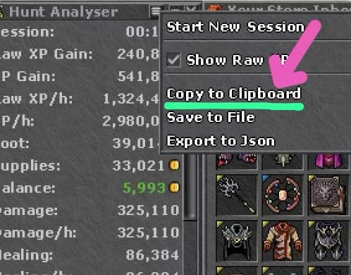 Hunt Analyser - Copy to Clipboard